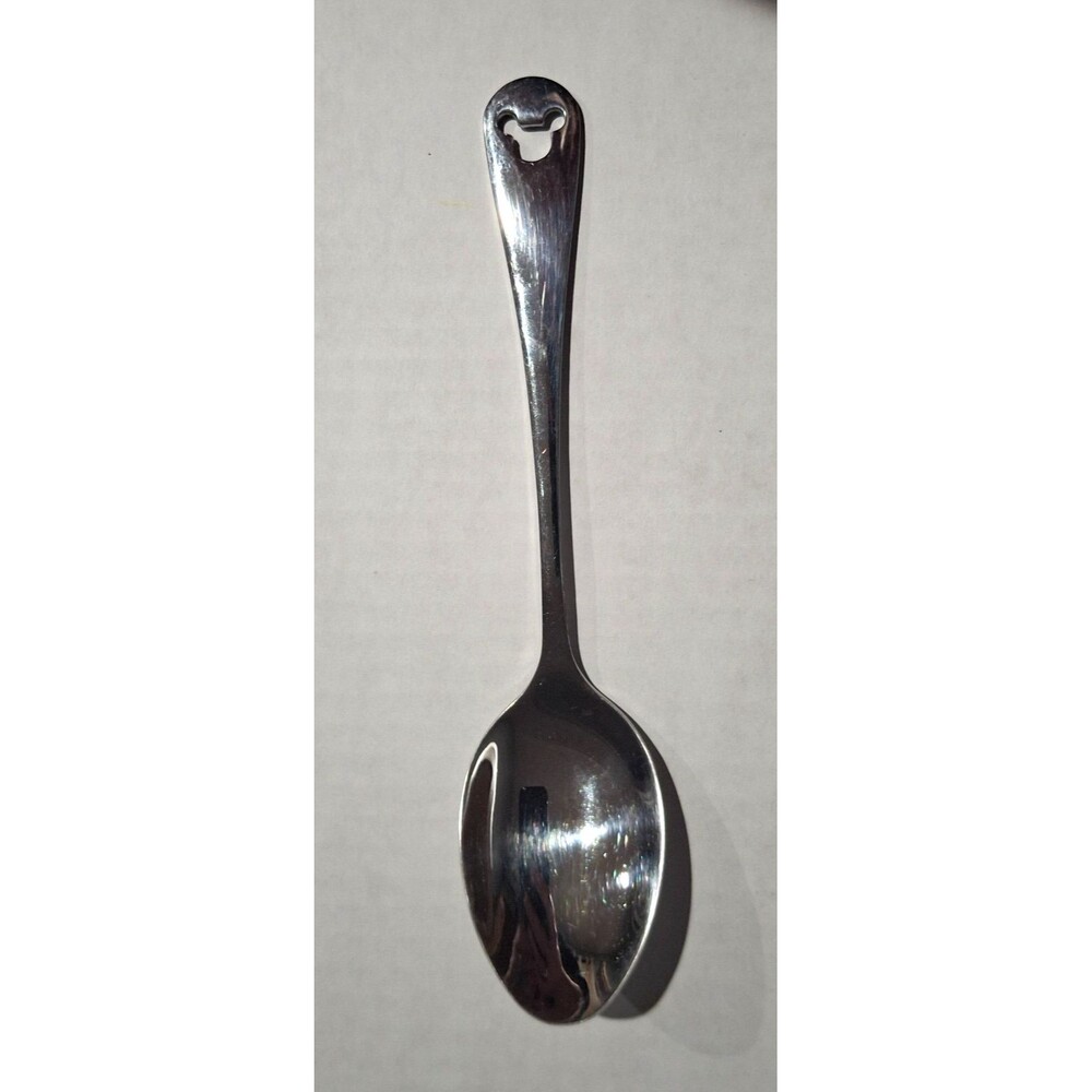1 Disney Mickey Mouse 18/8 Glossy Stainless Steel Pierced Flatware Soup Spoon